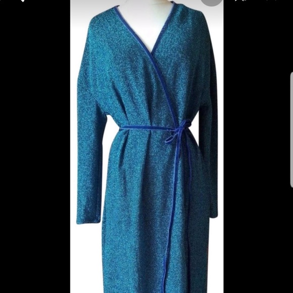 zara shimmery wrap dress